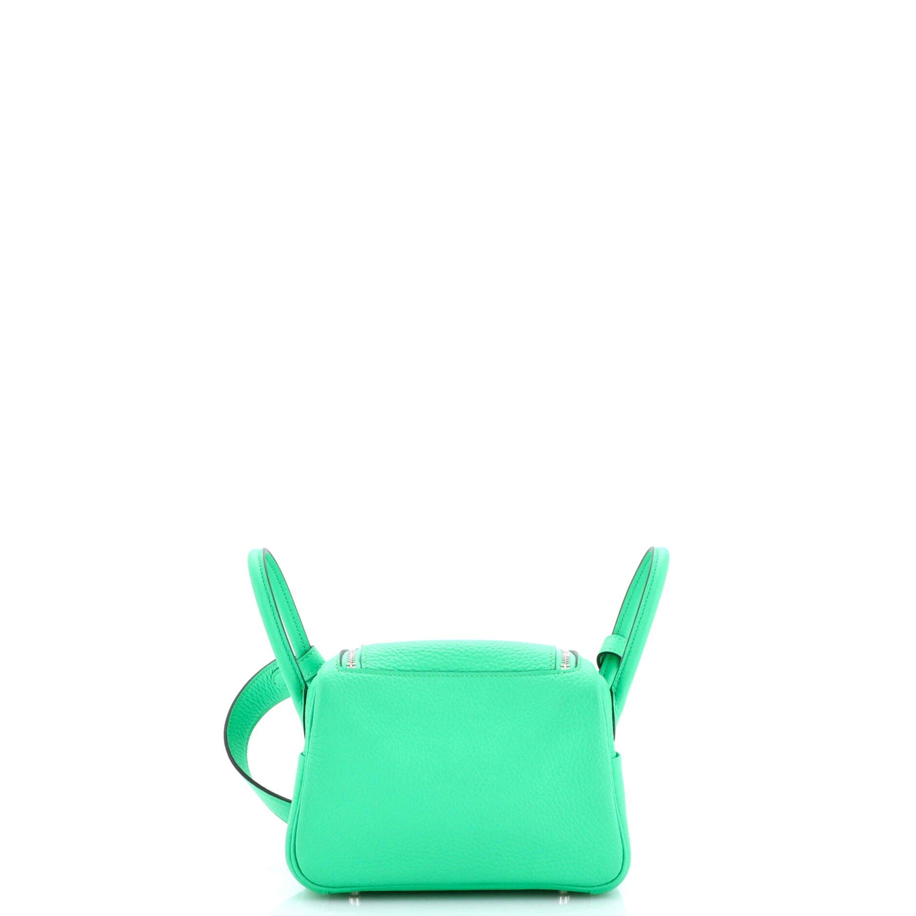 Pre-Owned Hermes Lindy Bag Clemence Mini, Alternate, color, Vert Comics
