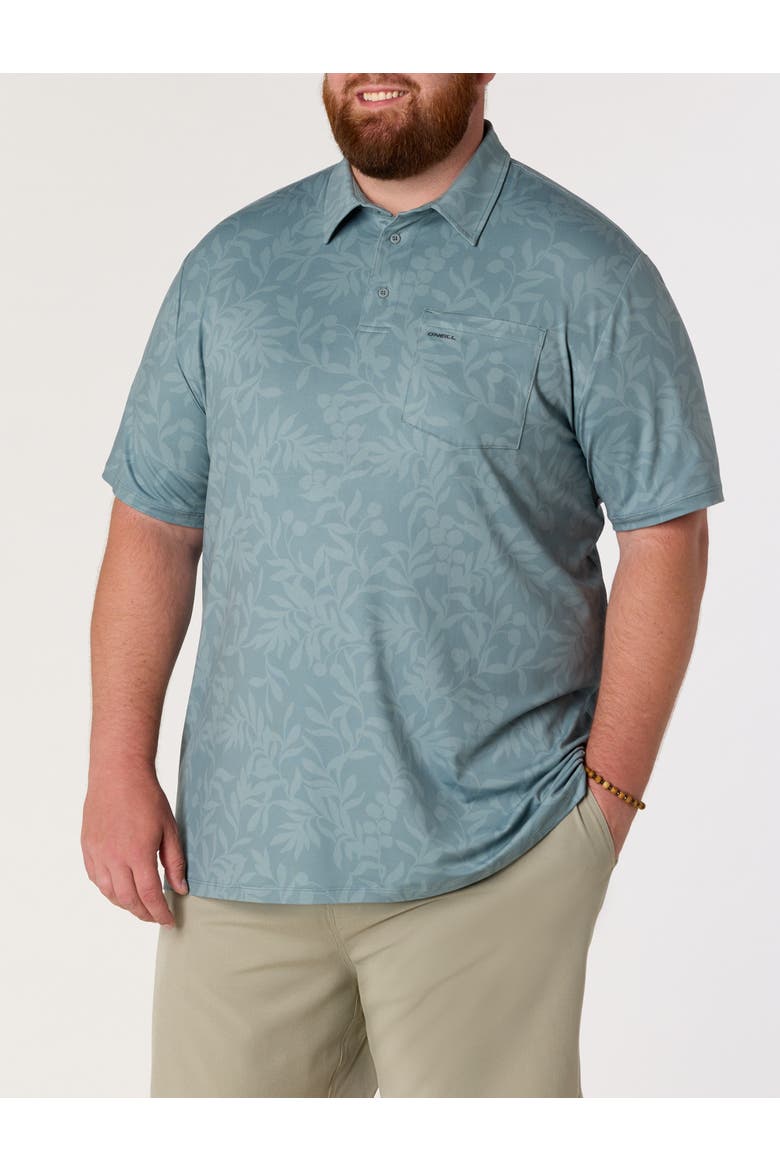 Big & Tall TRVLR Printed Performance Polo Shirt, Main, color, LEAD