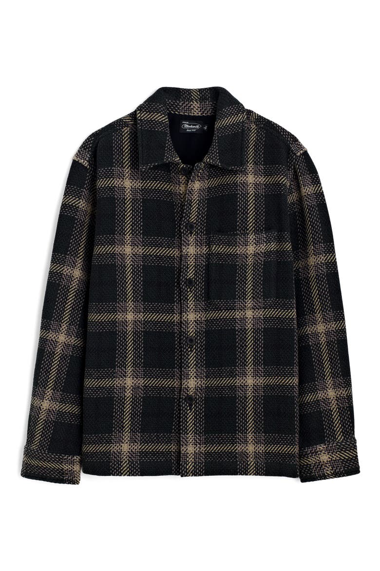 Plaid Long Sleeve Chunky Twill Shirt, Main, color, OBSIDIAN MOSS OMBRE PLAID