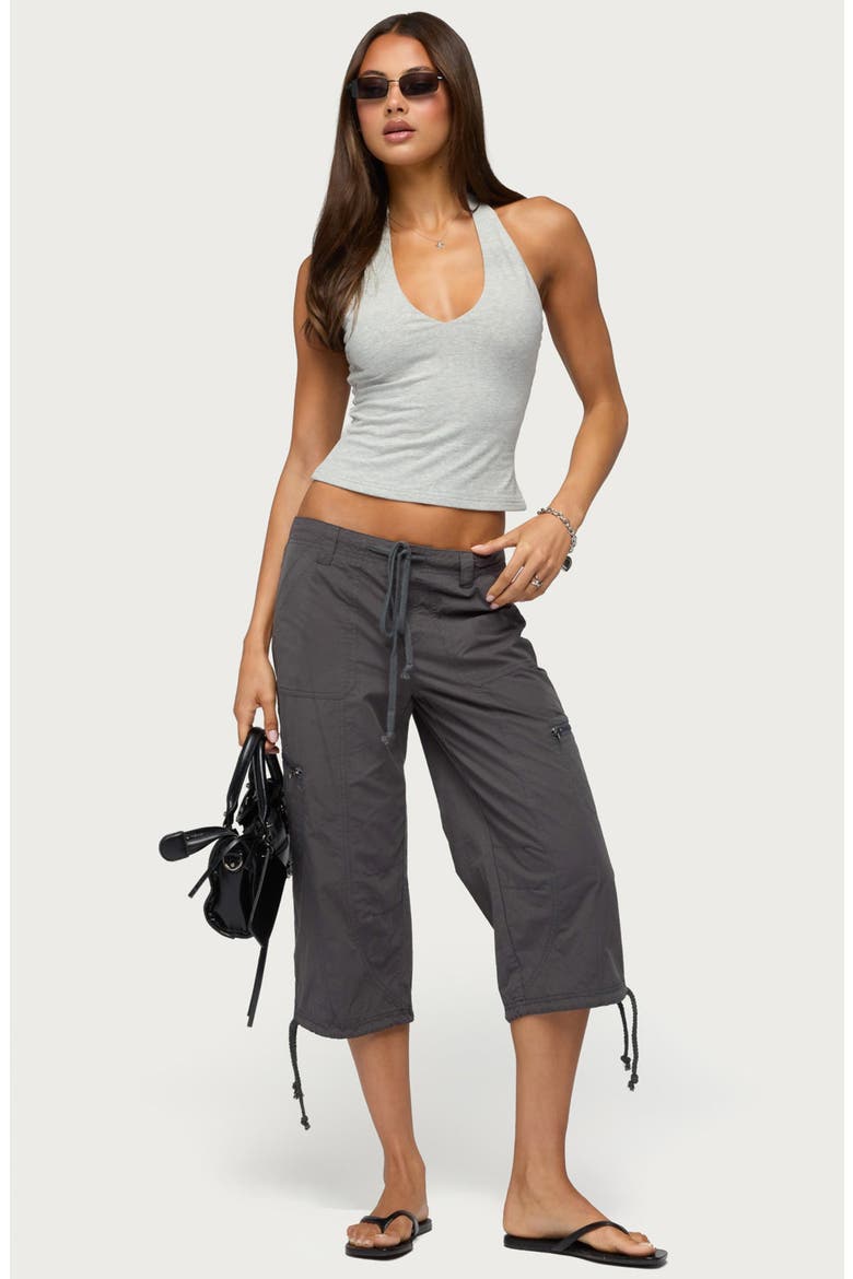 Lility Cargo Capri Pants, Alternate, color, GRAY
