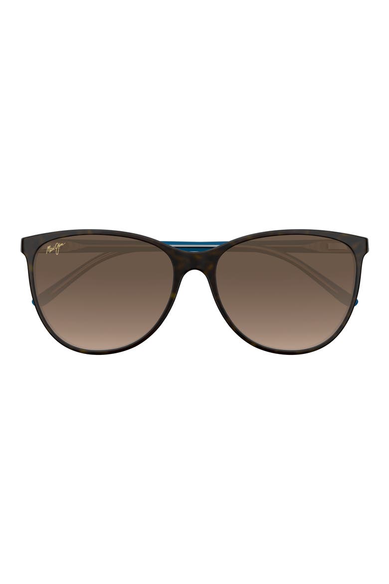 Ocean 57mm PolarizedPlus2® Cat Eye Sunglasses, Main, color, BROWN