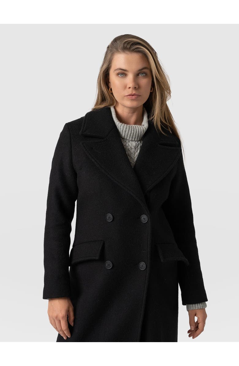 Saint + Sofia Hampton Coat, Alternate, color, Black