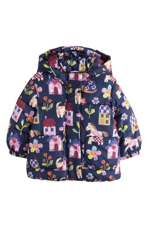 Kids' Print Hooded Puffer Jacket