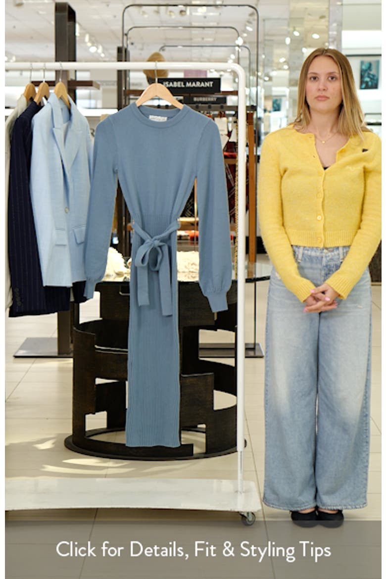 Helena Long Sleeve Midi Sweater Dress video