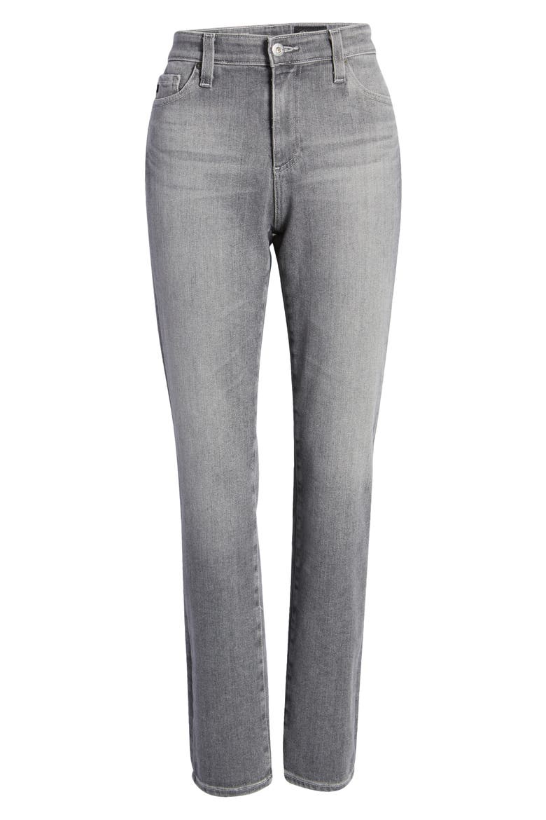Mari High Waist Slim Straight Leg Jeans, Alternate, color, UNPAVED