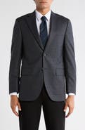 Peter Millar Charcoal Plaid Notch Lapel Sport Coat