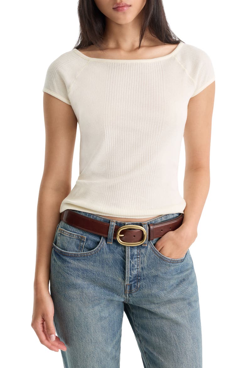 Variegated Rib Top, Main, color, CHALK
