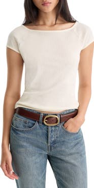 Good American Variegated Rib Top