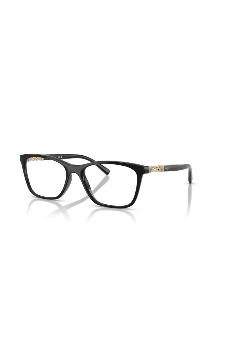 51mm Rectangle optical glasses, Main, color, Black
