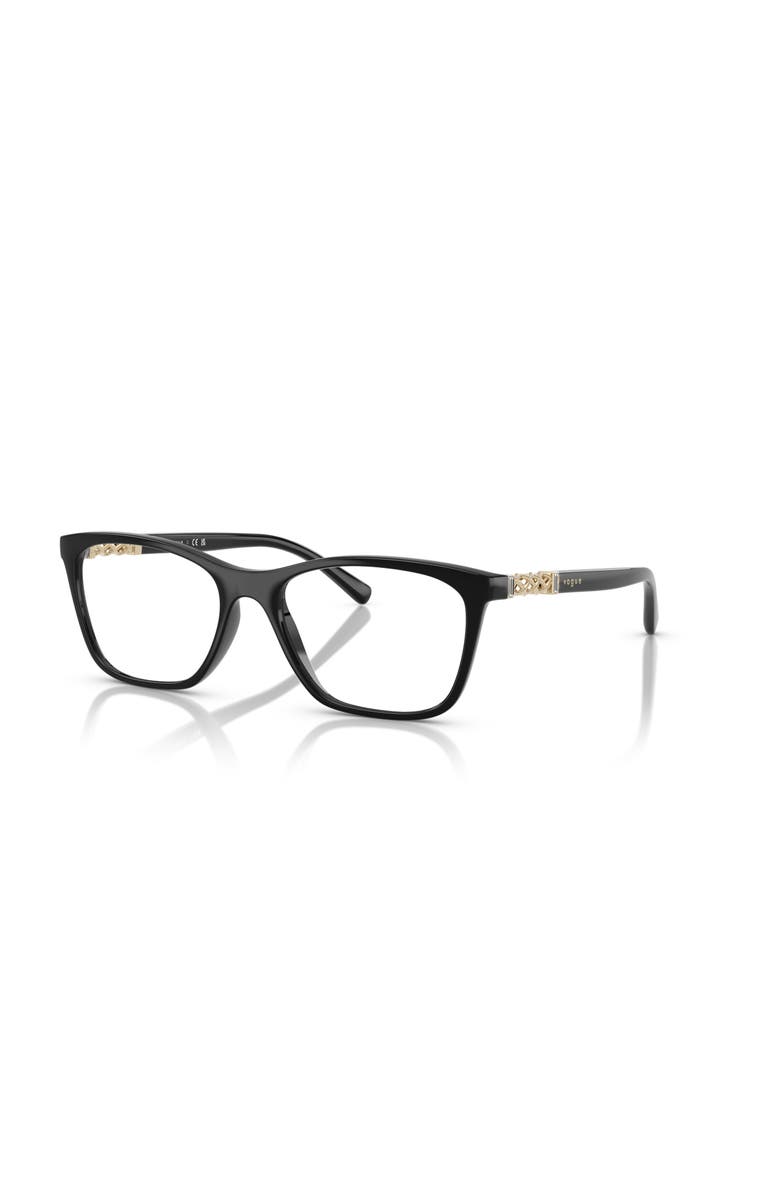 Vogue Eyewear 53mm Rectangle optical glasses, Main, color, Black