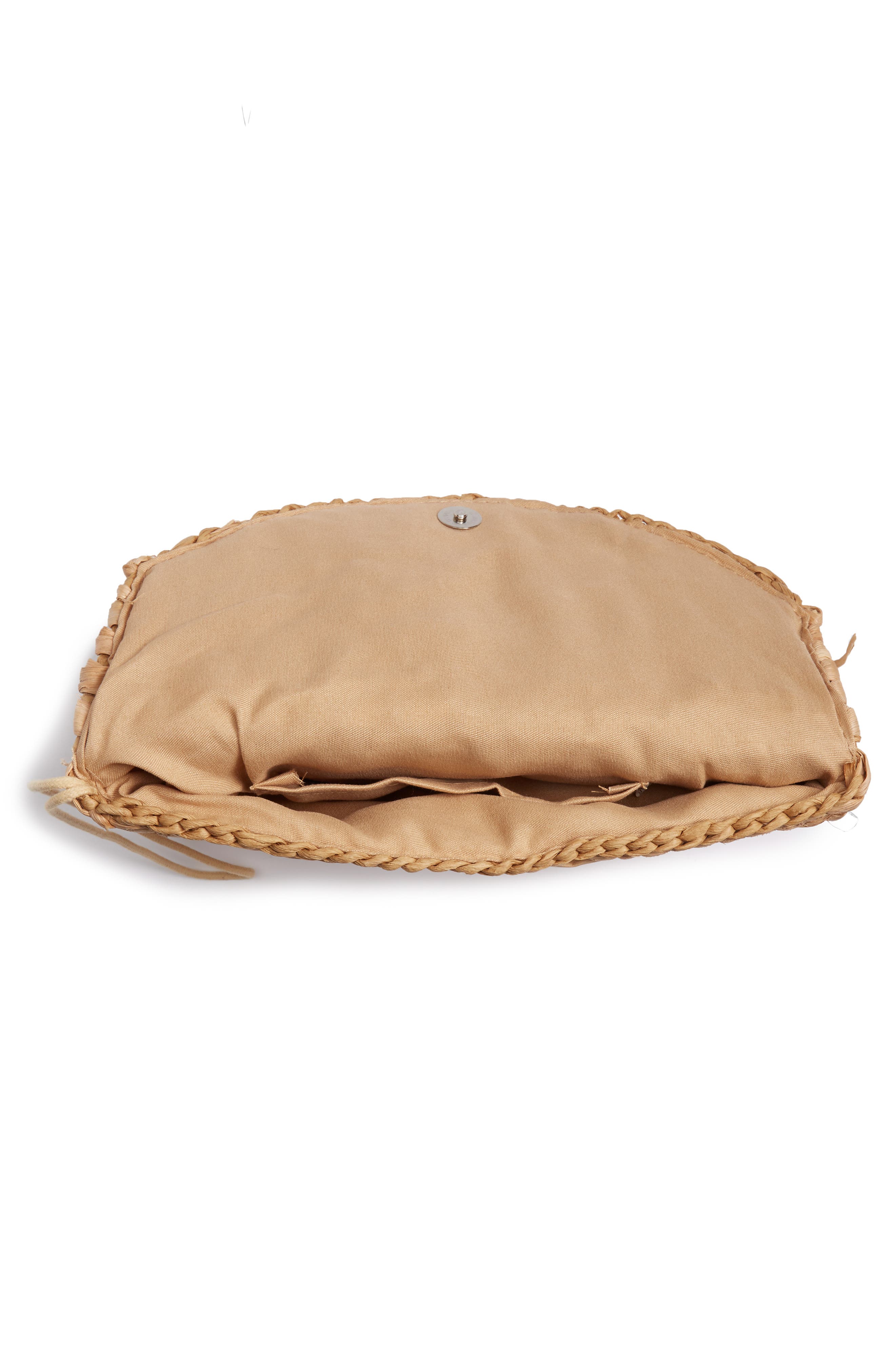 Knotty Woven Straw Clutch, Alternate, color, 