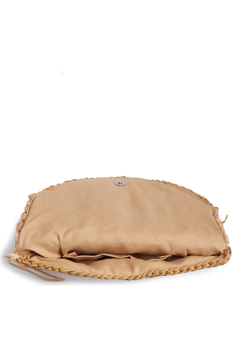 Knotty Woven Straw Clutch, Alternate, color,