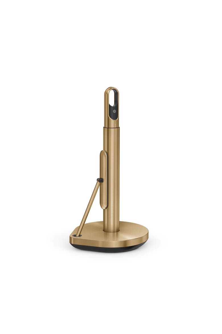 paper towel holder with spray, Alternate, color, Brass