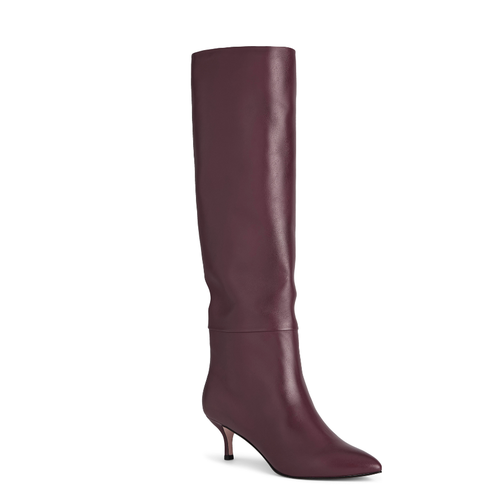 Neil J. Rodgers Eva Slouch Boot In Burgundy Nappa