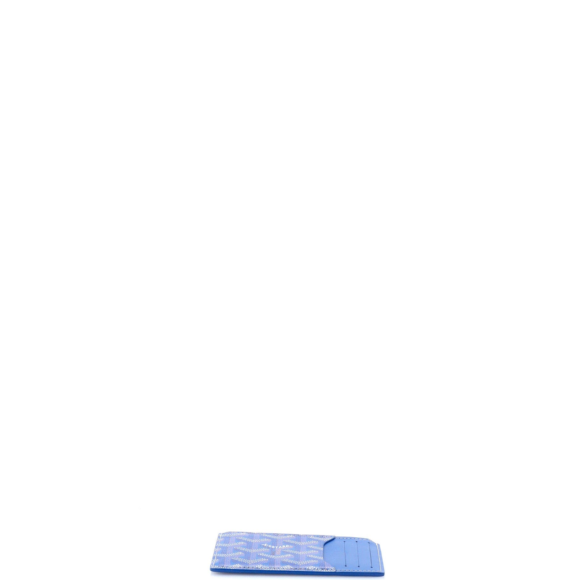 Bourbon Zipped Card Holder Coated Canvas, Alternate, color, Blue