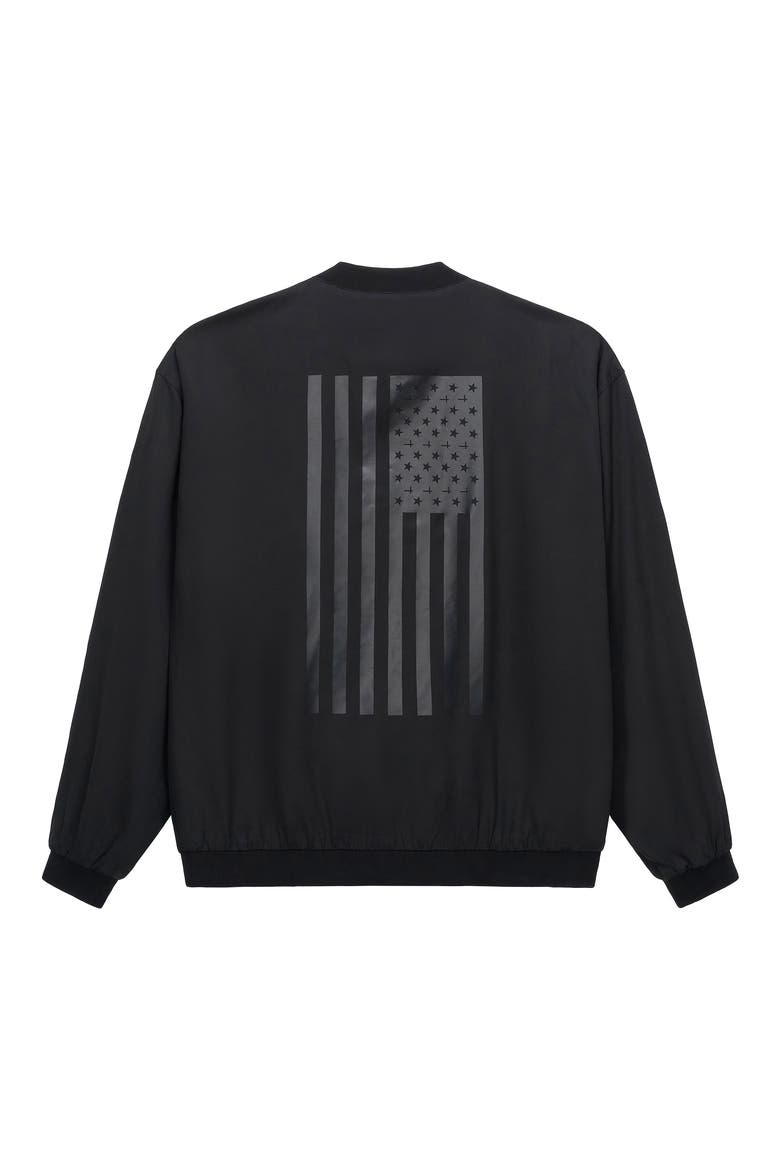 Leonard Flag Graphic Bomber Jacket, Alternate, color, BLACK AMERICAN FLAG
