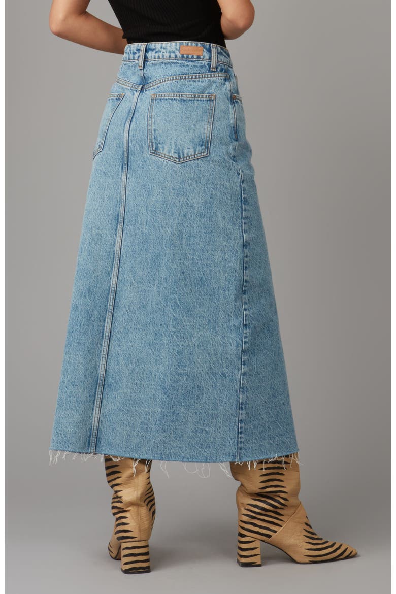 Halston High Rise Maxi Skirt, Alternate, color, Vintage Ice Blue