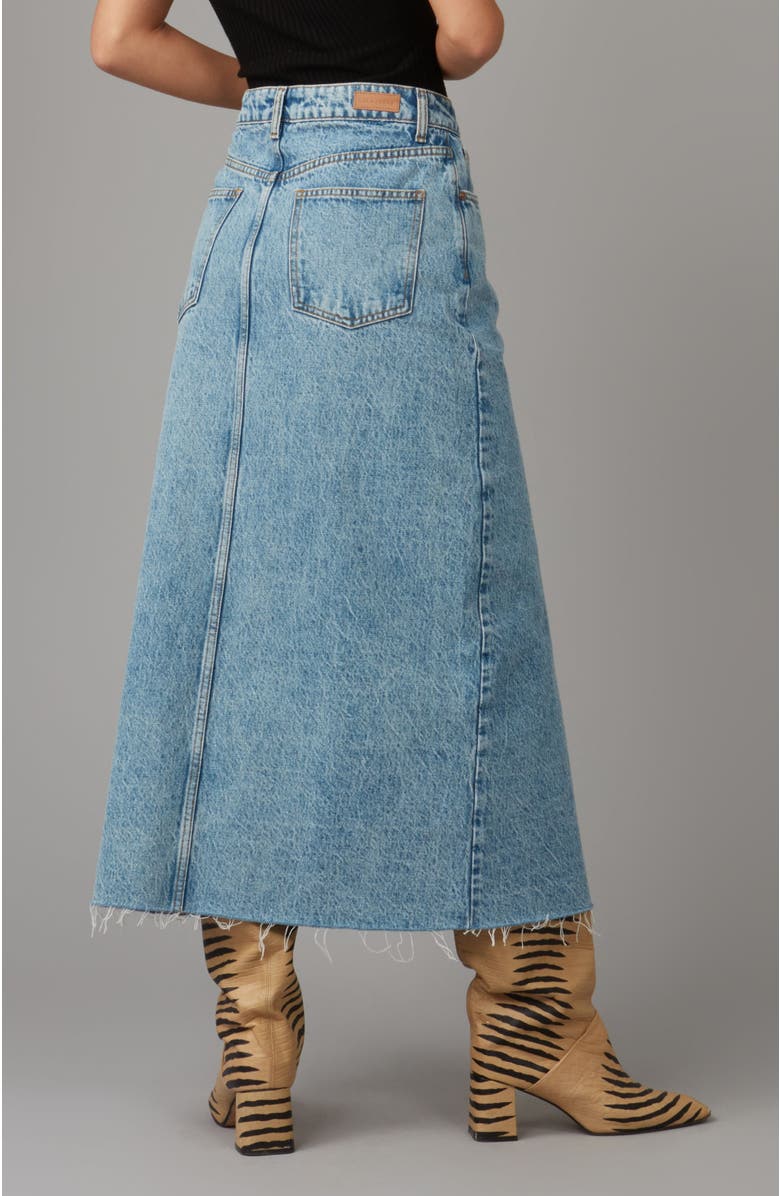Lola Denim Halston High Rise Maxi Skirt, Alternate, color, Vintage Ice Blue