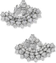 Nadri Luxor Fan Crystal Jacket Earrings