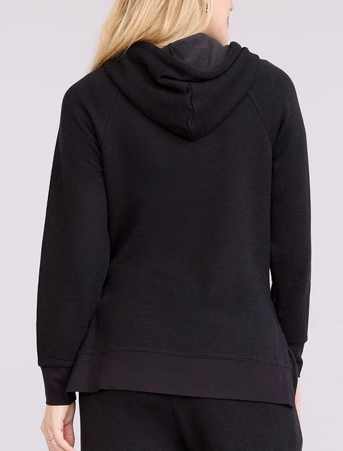 Motherhood Maternity Relaxed Fit Tunic Maternity Hoodie In Black