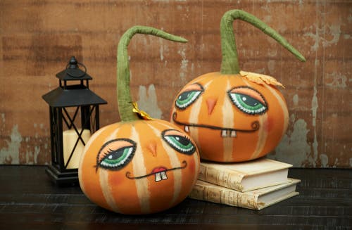 Gallerie Ii Halloween Jack Pumpkin Head Jack O' Lantern Harvest Folk Art Doll Collectible Figurine In Multi