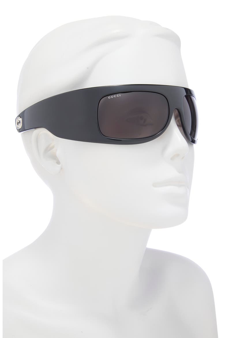 66mm Shield Sunglasses, Alternate, color, BLACK BLACK GREY
