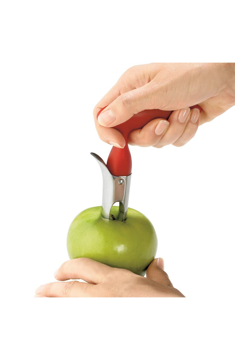 CUISIPRO Easy Release Apple Corer, Alternate, color, Red