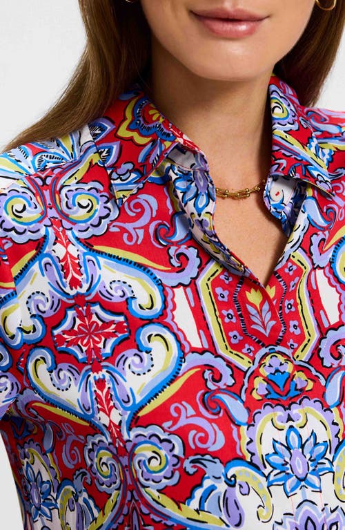 FOXCROFT FOXCROFT OLIVIA SMOCKED CUFF COTTON SHIRT