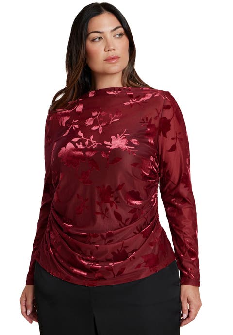 Floral Jacquard Top (Plus)