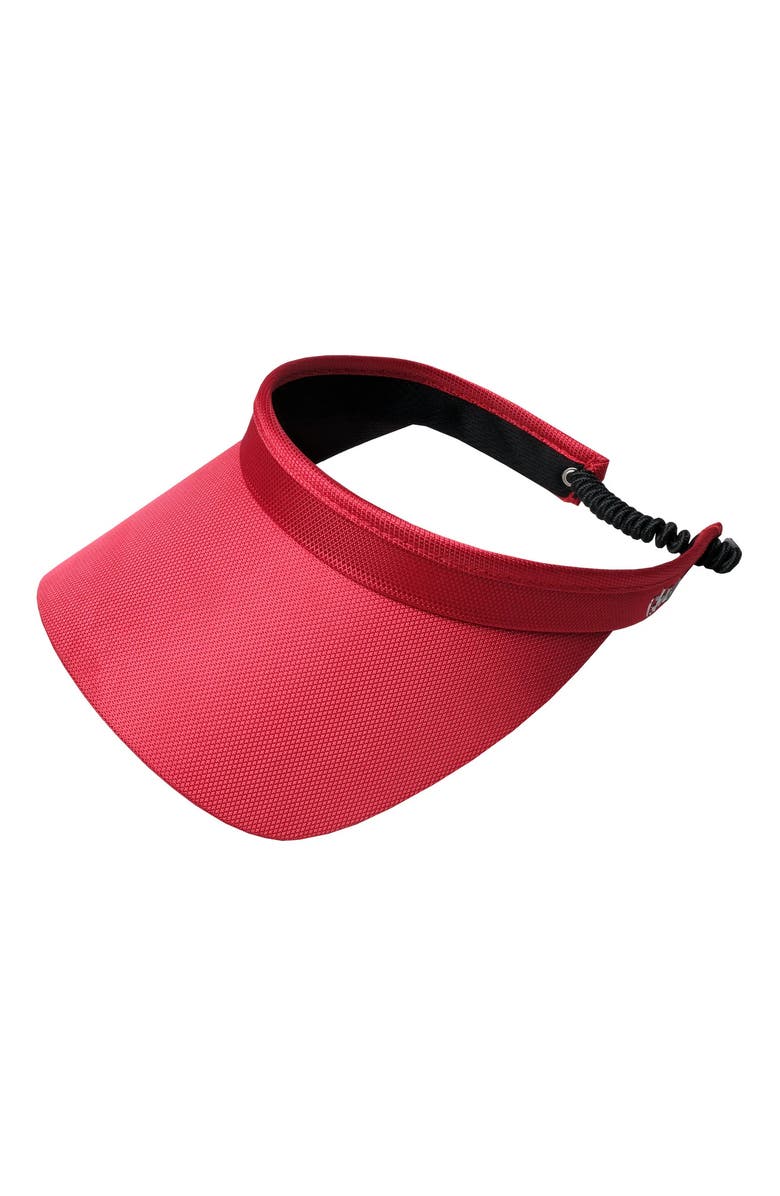 Glove It Solid Coil Womens Visor, Main, color, Red