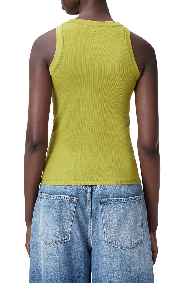 AllSaints Rina Rib Tank, Alternate, color, Unity Green