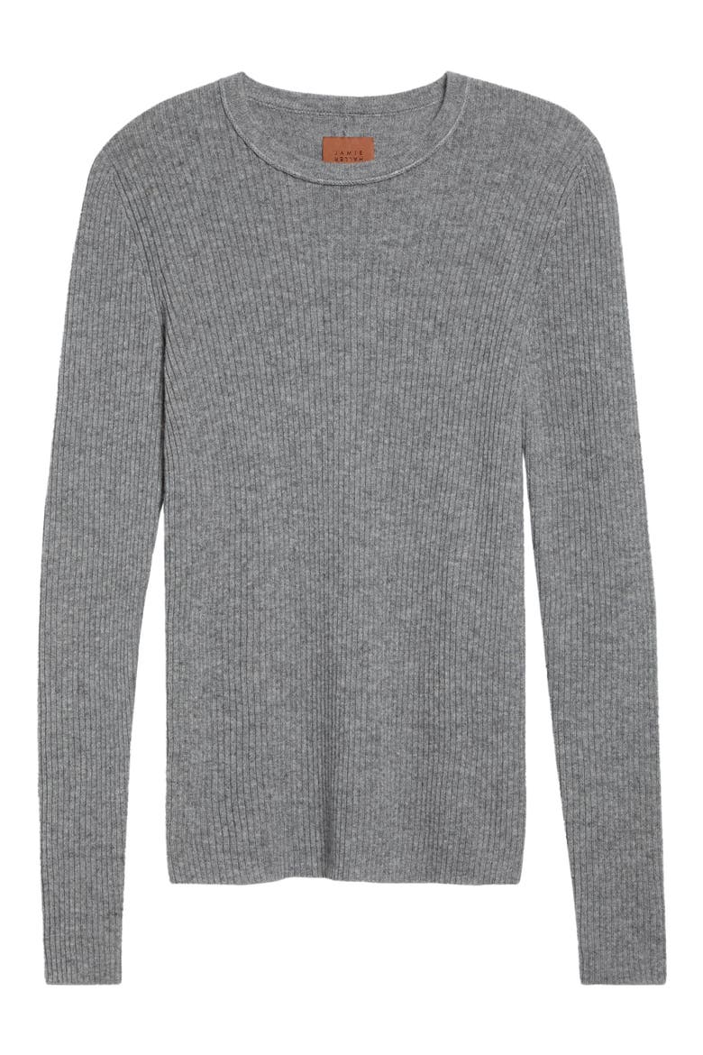 The Rib Slim Cashmere Sweater, Main, color, GRAPHITE
