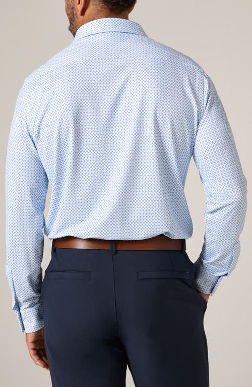 7 Diamonds Alba Wrinkle Resistant Performance Button-up Shirt In Blue