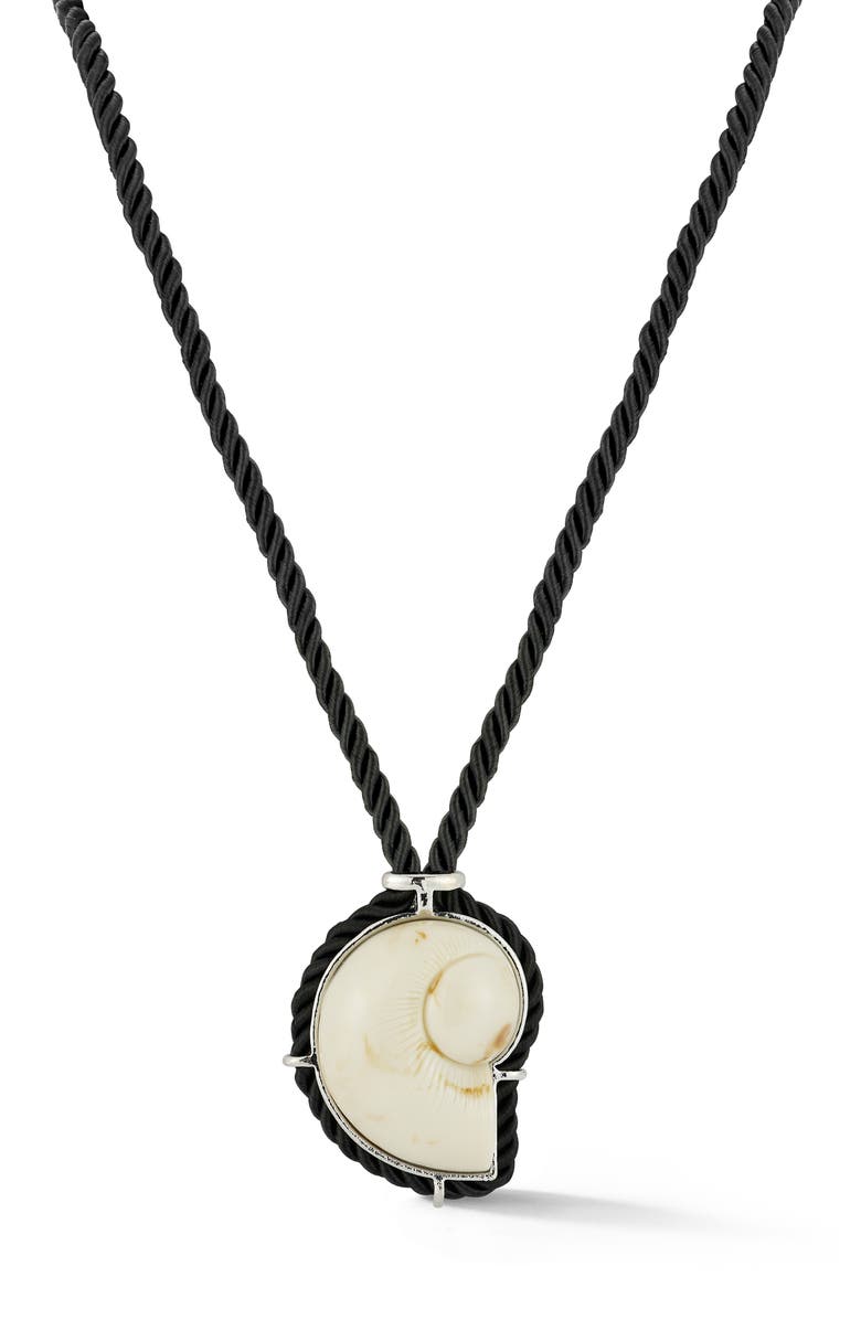 SPHERA MILANO Shell Pendant Necklace, Main, color, Silver