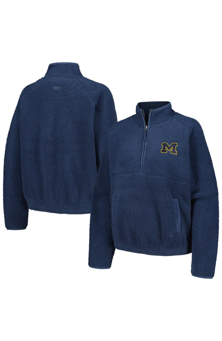 BOXERCRAFT Women's Blue Michigan Wolverines Everest Half-Zip Sweatshirt, Alternate, color, 