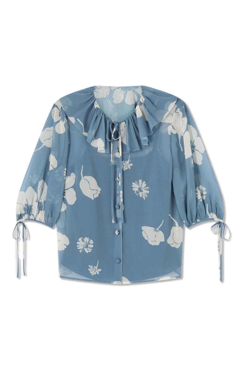 Rumi Ruffle Print Top, Alternate, color, BLUE MULTI