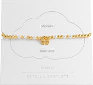 Estella Bartlett Butterfly & Faux Pearl Stretch Bracelet