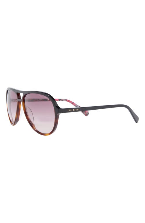 Ted Baker 57mm Gradient Aviator Sunglasses In Pink