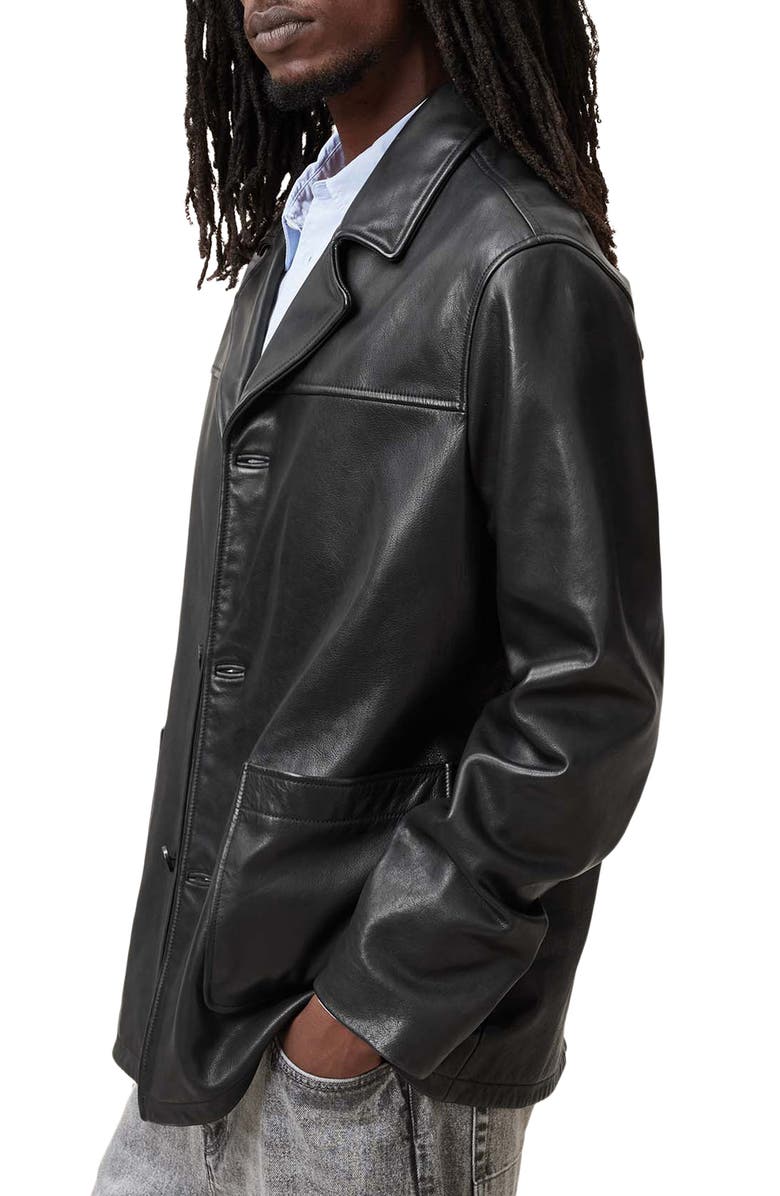 AllSaints Lucas Leather Jacket, Alternate, color, 