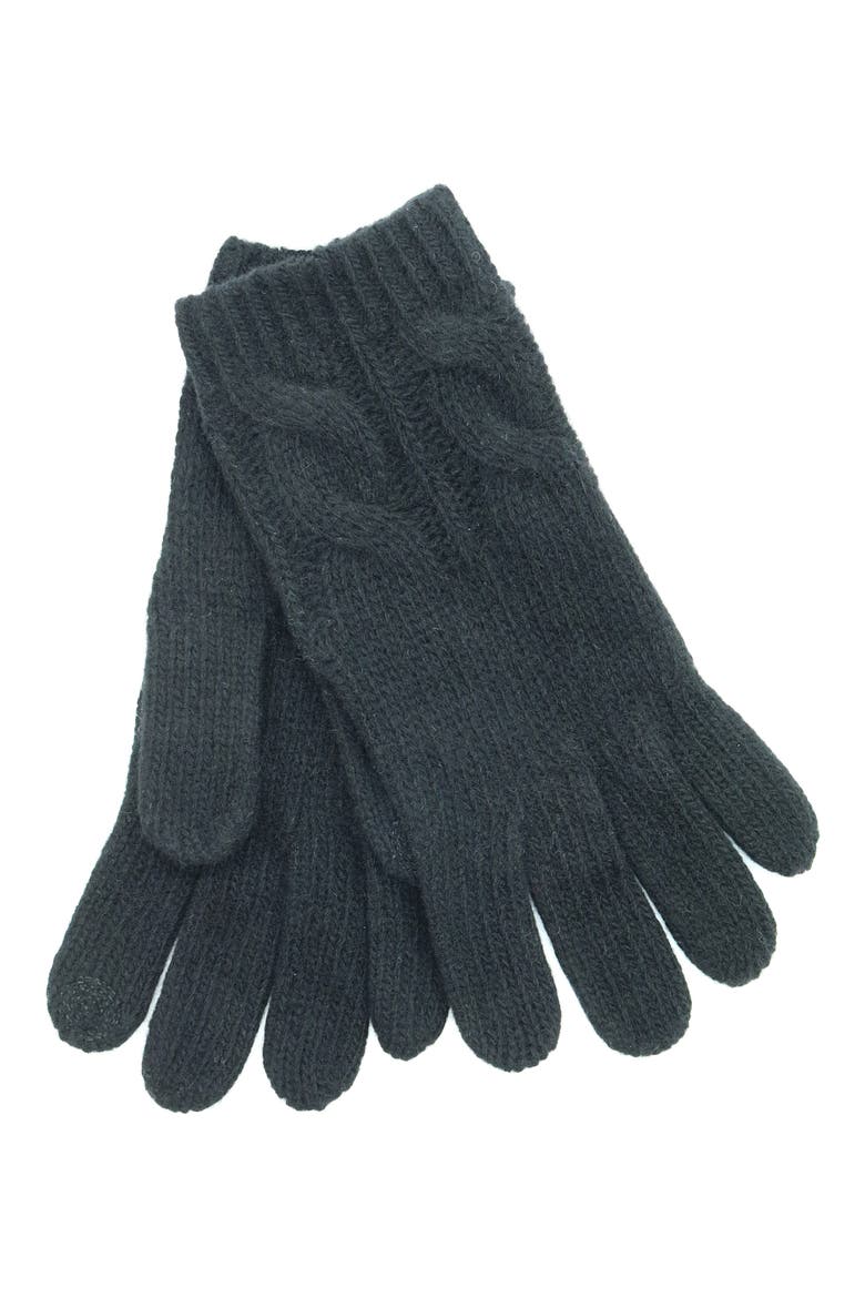 Cashmere Gloves, Main, color, BLACK