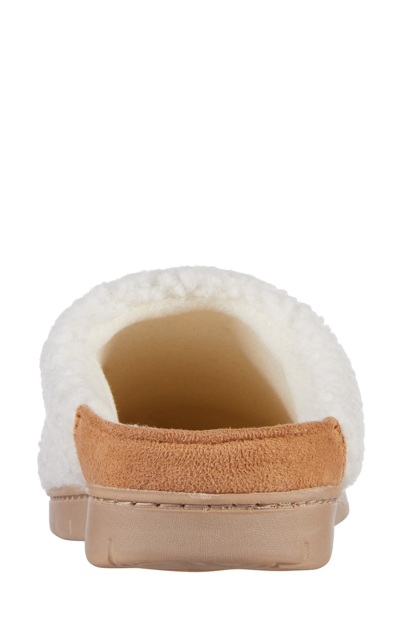 ISOTONER Clara Faux Shearling Slipper, Alternate, color, White