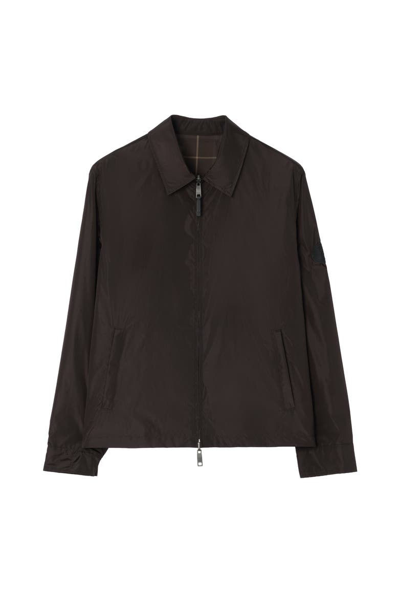 Reversible Nylon Bloomsbury Harrington Jacket, Main, color, Peat brown