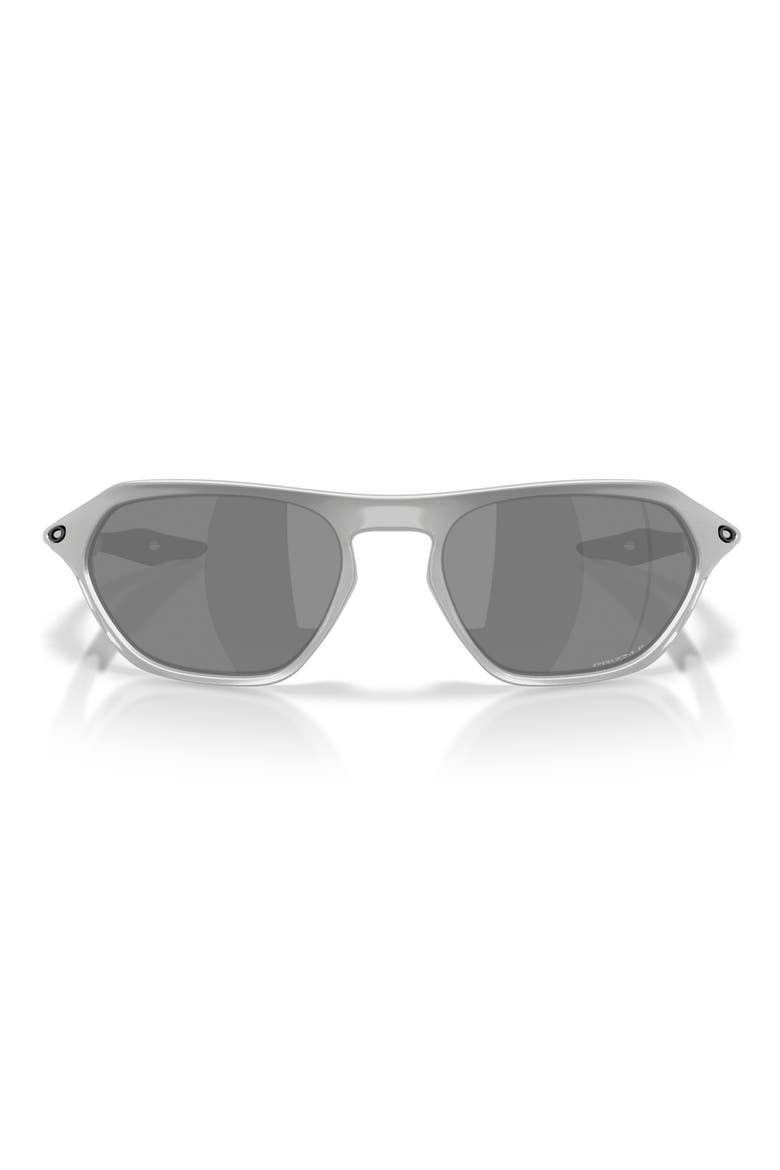 Cage 61mm Wrap Sunglasses, Main, color, X-SILVER / PRIZM BLACK POLAR