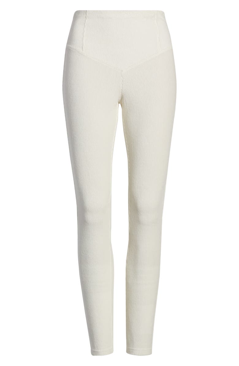 Hue Corduroy Leggings, Alternate, color, White Satin