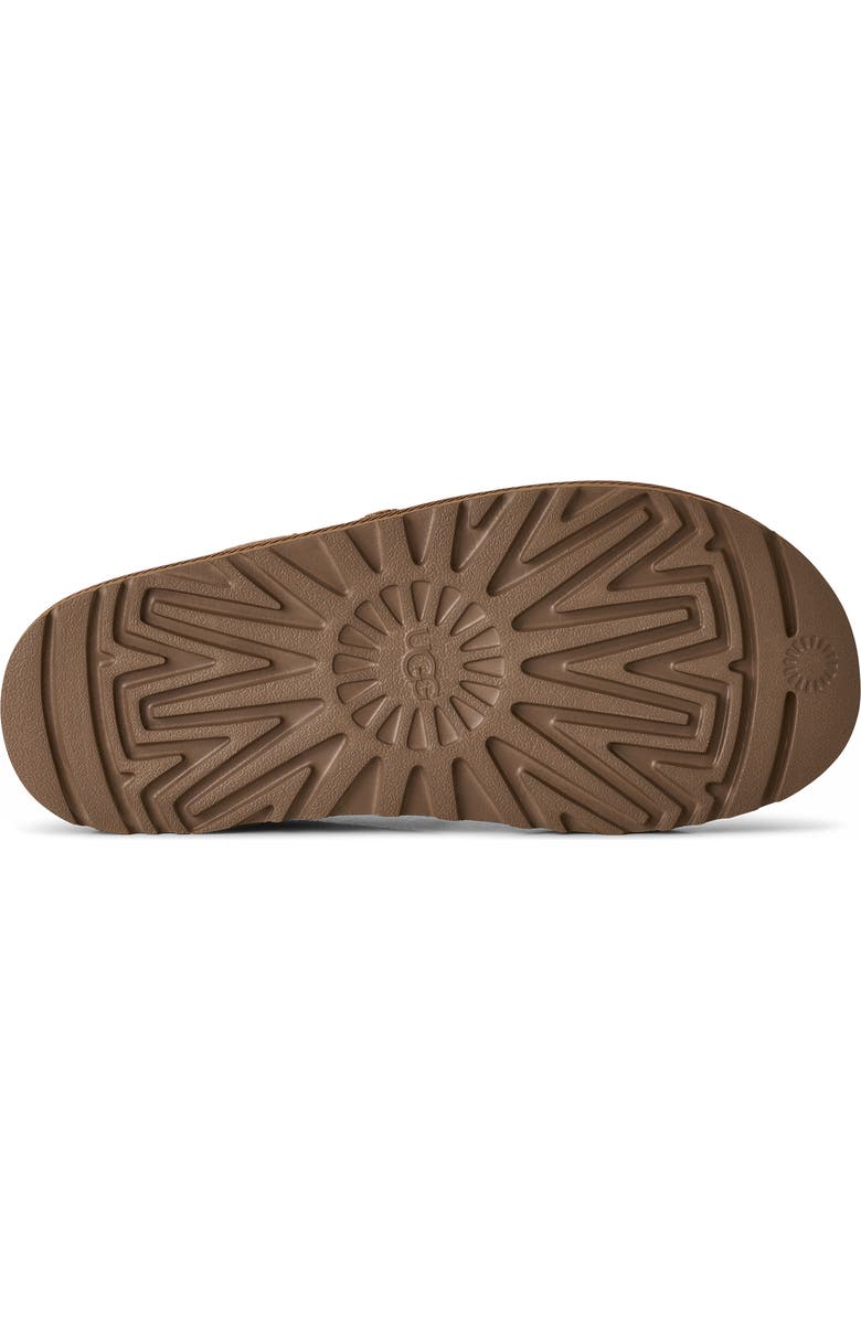 UGG<sup>®</sup> Greenport Genuine Shearling Lined Cross Strap Slide Sandal, Alternate, color, Chestnut