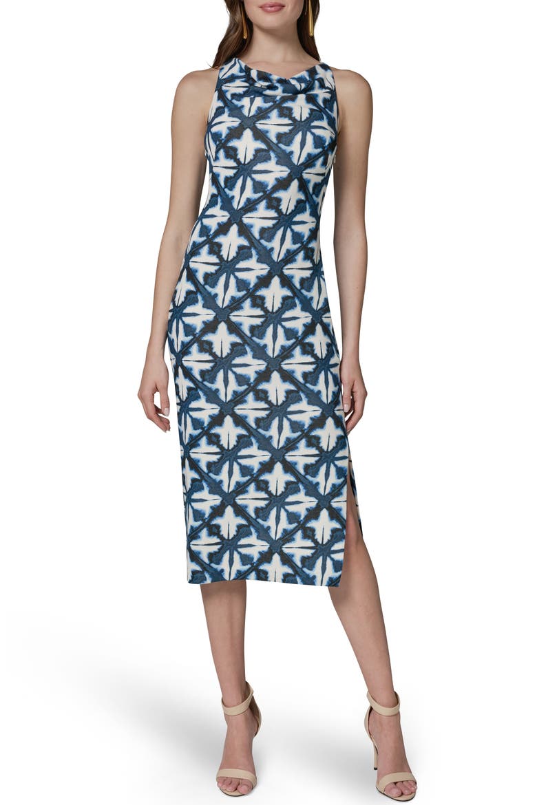 Print Midh Sheath Dress, Main, color, NIGHTFALL