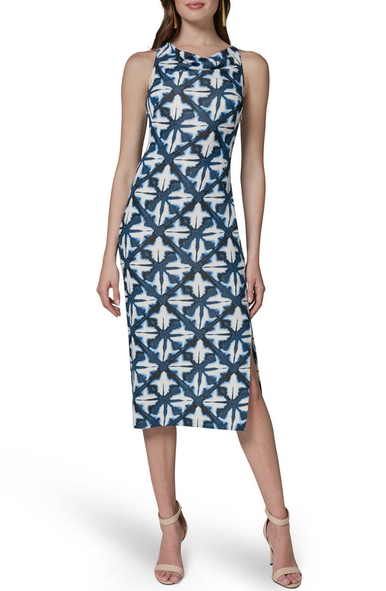 Donna Karan New York Print Midh Sheath Dress, Main, color, 