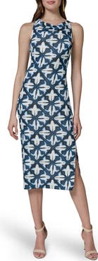 Donna Karan New York Print Midh Sheath Dress