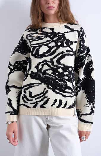 Topshop Floral Jacquard Sweater