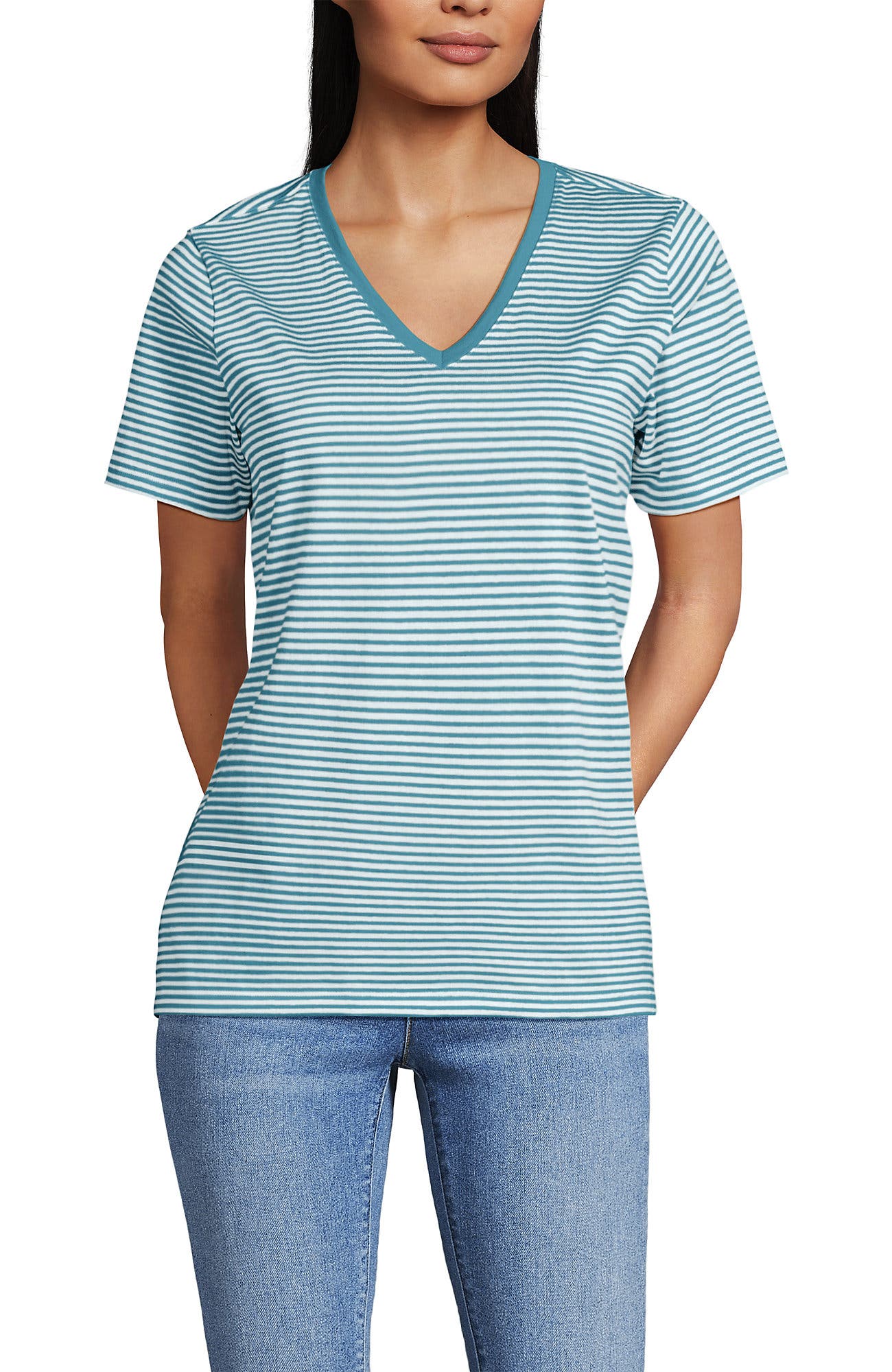Bright Aqua Micro Stripe